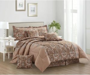 Astoria Grand Kowalczyk Bedspread Set with a Decorative Pillow brown 255 x 225 cm Bedspread - 2 Pillowcases