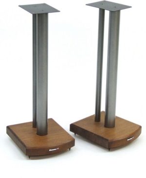 Atacama Moseco 5 Speaker Stands Dark Bamboo-Gloss Black Pole