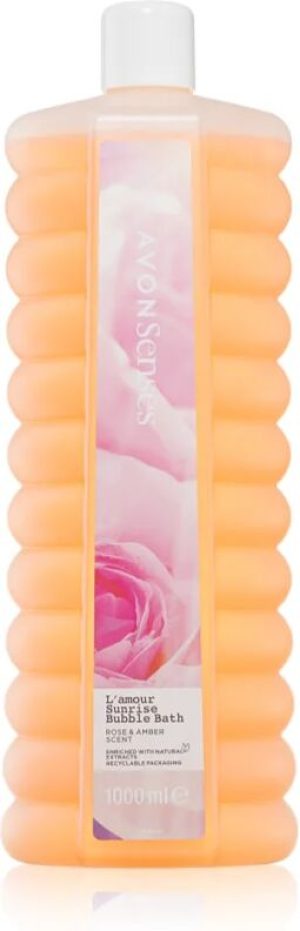 Avon Senses L'amour Sunrise bath foam with rose fragrance 1000 ml