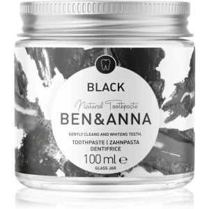 BEN&ANNA Natural Toothpaste Black toothpaste in a glass container with activated charcoal 100 ml