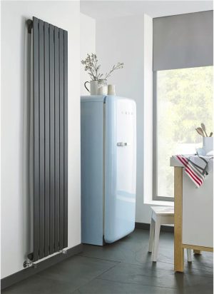 Bedford Sheds Clifton Vertical Designer Radiator gray 180.0 H x 55.0 W x 5.2 D cm