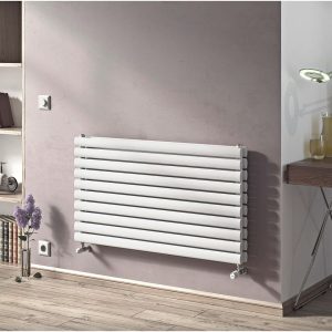 Belfry Heating Angela Horizontal Oval Panel Radiator gray 294.0 H x 1500.0 W x 10.2 D cm