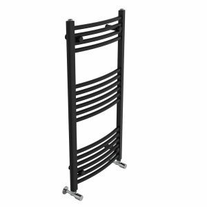 Belfry Heating Cano Curved Heated Towel Rail Radiator Bathroom Ladder Warmer black 100.0 H x 50.0 W x 5.2 D cm