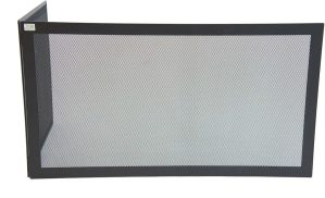 Belfry Heating Lucien 2 Panel Iron Fireplace Screen black 45.0 H x 70.0 W x 40.0 D cm