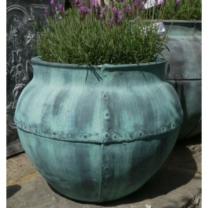 Bloomsbury Market Braxton Fiberglass Planter blue 62.0 H x 85.0 W x 85.0 D cm