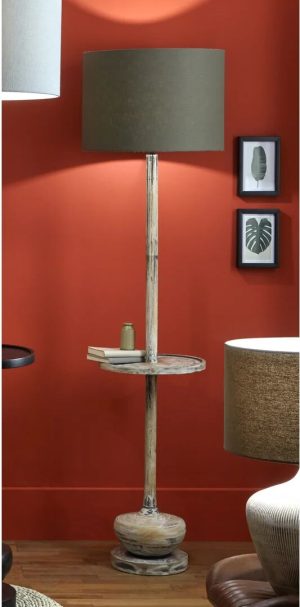 Bloomsbury Market Sokol 143cm Traditional Floor Lamp Base white 143.0 H x 38.5 W x 38.5 D cm