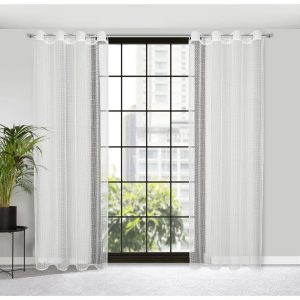 Bloomsbury Market Turcot Eyelet Semi Sheer Curtain 250.0 H x 140.0 W cm