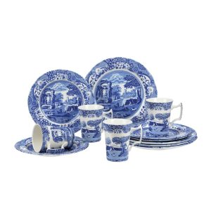 Blue Italian 12 Piece Dinner Set blue