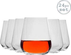 Bormioli Rocco Inalto Uno Stemless Wine Glasses 9.5 H x 8.5 W cm