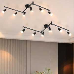 Borough Wharf Deckenstrahler 6-flammige GU10 Drehbar 330° Deckenleuchte Abelio 108cm black 15.5 H x 108.0 W x 8.0 D cm