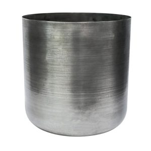 Borough Wharf Indoor Metal Chelsea Planter gray 28.0 H x 28.0 W x 28.0 D cm