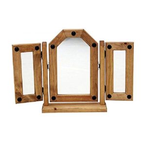 Brambly Cottage Bridewell Wood Framed Freestanding Dresser Mirror in Brown brown 51.0 H x 74.0 W x 11.0 D cm