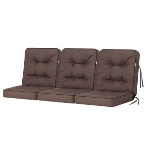 Brayden Studio 2 Swing Cushion VENUS 2x60cm - dark brown eco flax 10.0 H x 60.0 W x 50.0 D cm