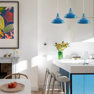 Breakwater Bay 3 - Light Kitchen Island Bowl Pendant blue 119.5 H x 75.0 W x 30.0 D cm