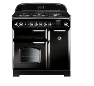 Rangemaster CLA90DFFBL/C 90cm Dual Fuel Range Cooker - Black Chrome