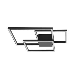 Canora Grey Ellar 3-Light 56cm LED Flush Mount black 8.5 H x 56.0 W x 56.0 D cm