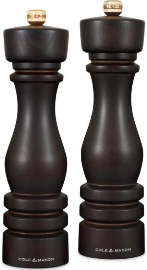Cole & Mason London Chocolate Wood Salt & Pepper Mill Set 22.0 H cm