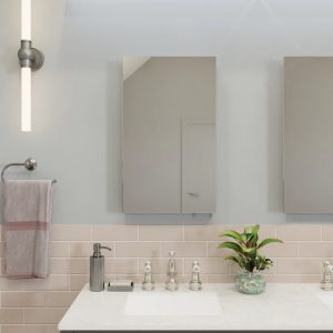 Croydex 16cm x 26cm Surface Mount Mirror Cabinet white 69.0 H x 40.0 W x 12.0 D cm