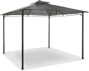 Dakota Fields Bruto 3m x 3m Steel Gazebo gray 230.0 H x 300.0 W x 300.0 D cm