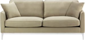 17 Stories Jaaron Loveseat Khaki/Dark Oak 91cm H x 201cm W x 95cm D