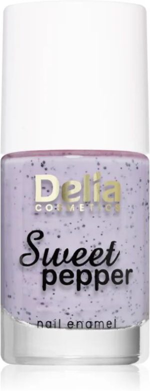 Delia Cosmetics Sweet Pepper Black Particles nail polish shade 04 Lavender 11 ml