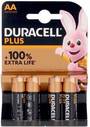 Duracell Plus Power LR06 batteries pack x 4 u