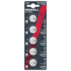 Duracell Procell Intense CR2032 3V Lithium Coin Batteries Pack of 5