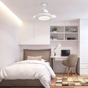 Ebern Designs 92Cm Lequentin 3 - Blade LED Smart Ceiling Fan with Remote Control and Light Kit Included white 16.0 H x 40.0 W x 40.0 D cm
