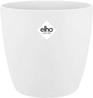 Elho Brussells Round Indoor Flowerpot white 23.2 H x 24.3 W x 24.3 D cm
