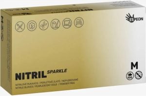 Espeon Nitril Sparkle Pearlescent Gold nitrile powder-free gloves size M 2x50 pc