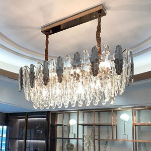 Fairmont Park 12 - Light Crystal Rectangular Pendant yellow 40.0 H x 37.0 W x 93.0 D cm