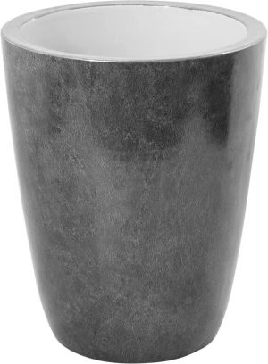 Fink MELUA planter in gray and silver, height of 37cm gray 37.0 H x 29.0 W x 29.0 D cm