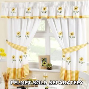 Brambly Cottage Sioned S/Flower Pencil Pleat Room Darkening Curtains 137.0 H x 168.0 W cm