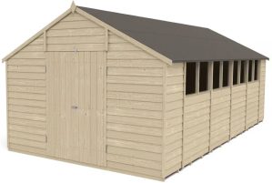 Forest Garden 10 ft. W x 20 ft. D Solid Wood Garden Shed brown 7.89 H x 10.49 W x 19.58 D cm