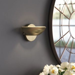 George Oliver 2-Light LED Flush Mount yellow 11.0 H x 16.5 W x 11.5 D cm