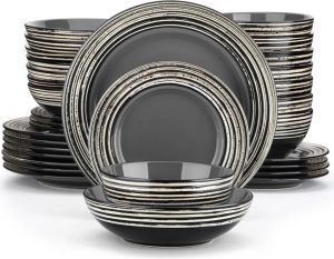 Gracie Oaks Galenos Stoneware Dinnerware - Set of 32 gray