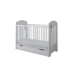 Harriet Bee Epperson Cot with Mattress white 100.0 H x 65.0 W cm