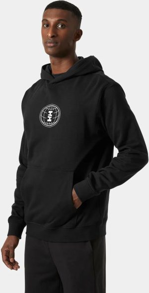 Helly Hansen Men's Core Graphic Sweat Hoodie Black 2XL - Black - Male