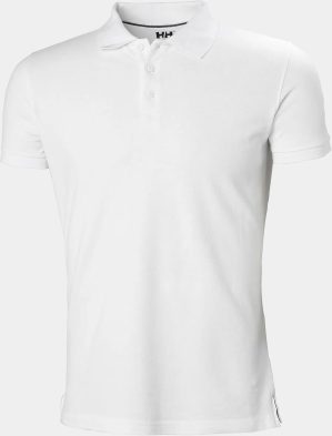 Helly Hansen Men's Crew Cotton Pique Quick-Dry Polo Shirt White M - White - Male