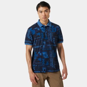 Helly Hansen Men's Newport Polo Blue L - Ocean Burge Blue - Male