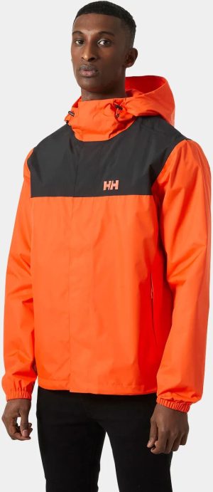 Helly Hansen Men’s Vancouver Rain Jacket Orange XL - Flame Orange - Male