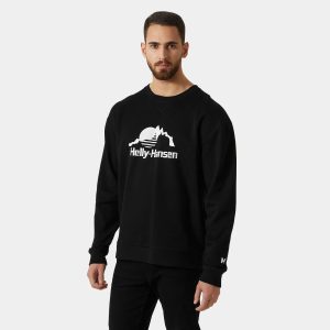 Helly Hansen Men's YU Crew Sweater 2.0 Black S - Black - Male