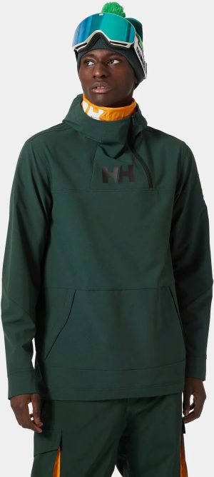 Helly Hansen Unisex ULLR D Shield Ski Hoodie Green 2XL - Darkest Spr Green - Unisex