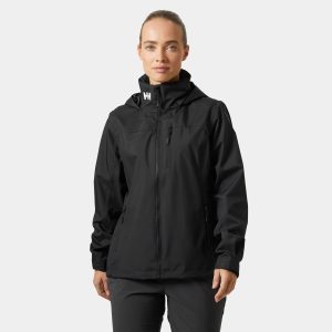 Helly Hansen Women’s Crew Hooded Sailing Jacket 2.0 Black XS - Black - Female