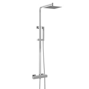 Hudson Reed Brass Thermostatic Shower with Dual Shower Head gray 141.0 H x 47.5 W cm