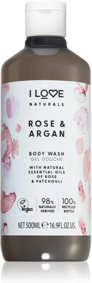 I love... Naturals Rose & Argan delicious shower gel with rose fragrance 500 ml