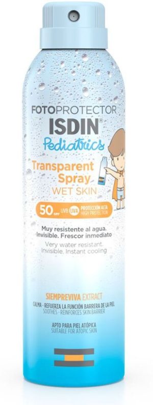 Isdin Fotoprotector Pediatrics Transparent Spray Wet Skin SPF50 + 250mL SPF50+