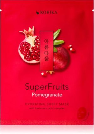 KORIKA SuperFruits Pomegranate - Hydrating Sheet Mask moisturising face sheet mask Pomegranate 25 g