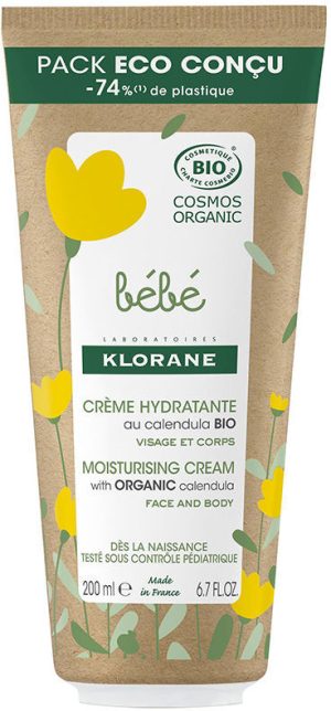Klorane Bébé Bio moisturizing cream packaging eco 200 ml