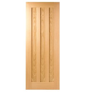 LPD Doors Idaho Unfinished Oak Internal Door brown 198.1 H x 68.6 W cm